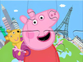 Leikur Jigsaw þraut: Peppa ferðast um á netinu