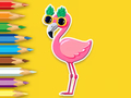 Leikur Litabók: Flamingó  á netinu