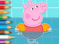 Leikur Litabók: Peppa sund  á netinu
