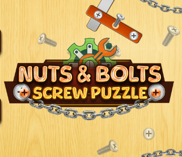 Leikur Wood Bolts Hnetur Skrúfa Pin Puzzle  á netinu