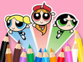 Leikur Litabók: Powerpuff stelpurnar  á netinu