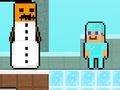 Leikur Noob vs Pro Snowman á netinu