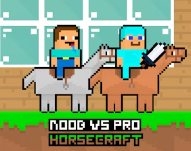 Leikur Noob vs Pro Horsecraft á netinu