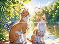 Leikur Jigsaw Puzzle: Kettir í pörum  á netinu