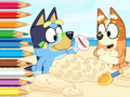 Leikur Litabók: Bluey On The Beach  á netinu