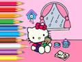 Leikur Litabók: Hello Kitty Rainy Day  á netinu