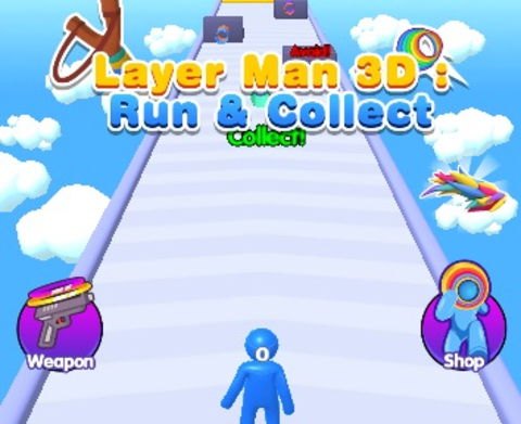 Leikur Layer Man 3d Run Safna  á netinu