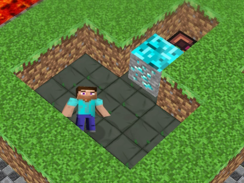 Leikur MineBlocks 3d völundarhús á netinu