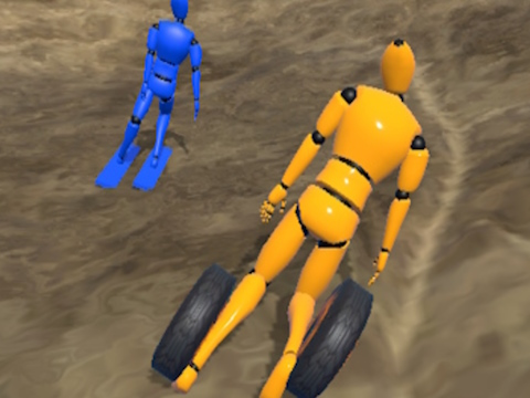 Leikur Ragdoll Racing: Extreme Downhill á netinu