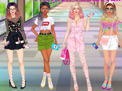 Leikur Háskólastúlkur Team Fashion Makeover á netinu