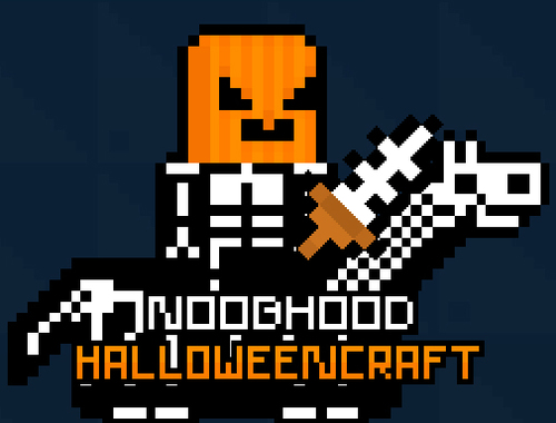 Leikur Noobhood Halloweencraft á netinu