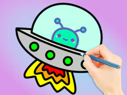Leikur Litabók: Galaxy Wander  á netinu