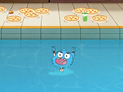 Leikur Hinn ótrúlegi heimur Gumball sundlaugarveislu á netinu