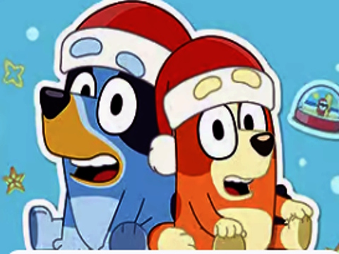 Leikur Bluey Christmas Jigsaw á netinu