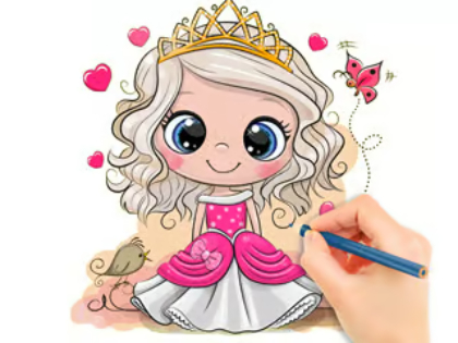 Leikur Litabók: Chibi Doll Princess  á netinu