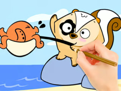 Leikur Litabók: Fishing Surprise  á netinu