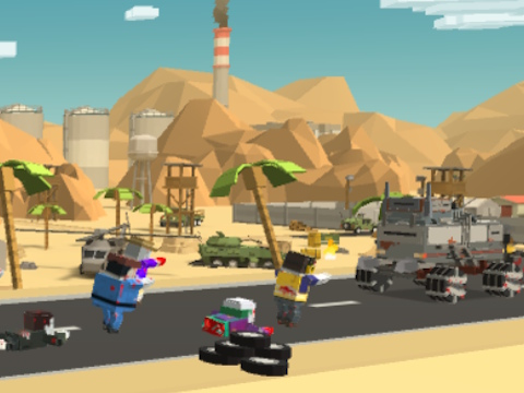 Leikur Zombie Derby Pixel Survival á netinu