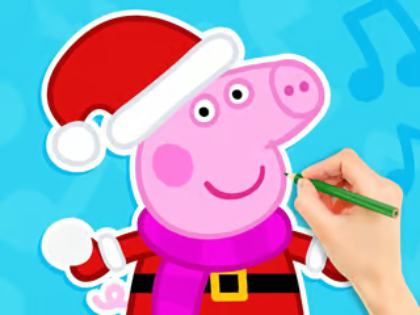 Leikur Litabók: Peppa Pig Snowman  á netinu