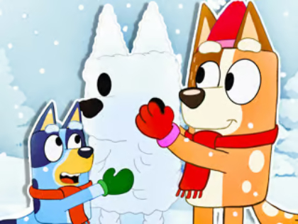 Leikur Jigsaw Puzzle: Bluey Christmas Snowman á netinu