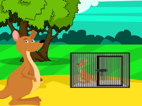 Leikur Red Kangaroo Baby Rescue frá Cage  á netinu