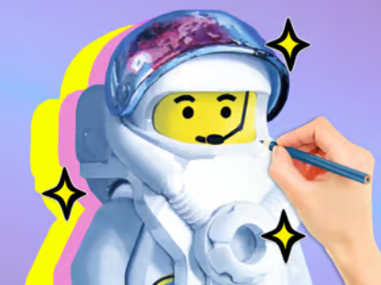 Leikur Litabók: LEGO Astronaut  á netinu