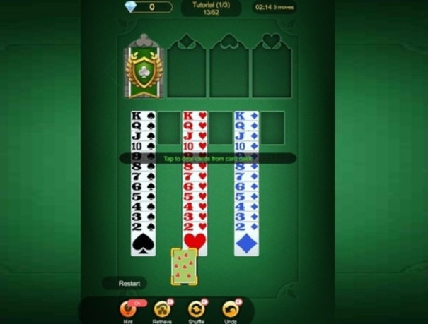 Leikur Solitaire konungur  á netinu