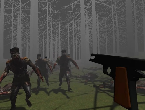 Leikur Zombie í skógi  á netinu
