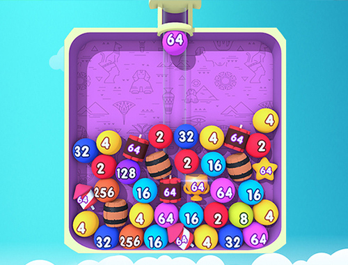 Leikur Bubble sameinast 2048 á netinu