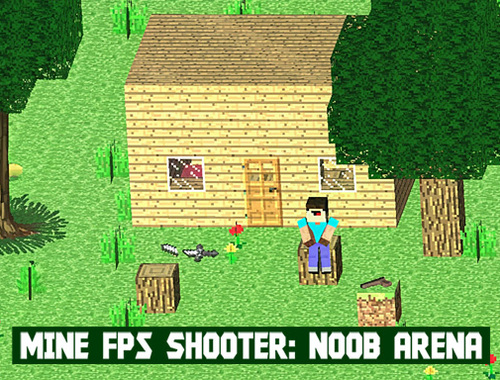 Leikur Mine FPS Shooter: Noob Arena á netinu