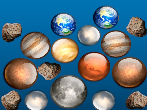 Leikur Sameina Planets Space!  á netinu