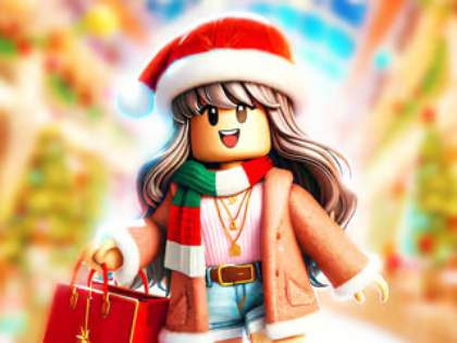 Leikur Jigsaw Puzzle: Roblox jóla verslunarmiðstöðin á netinu