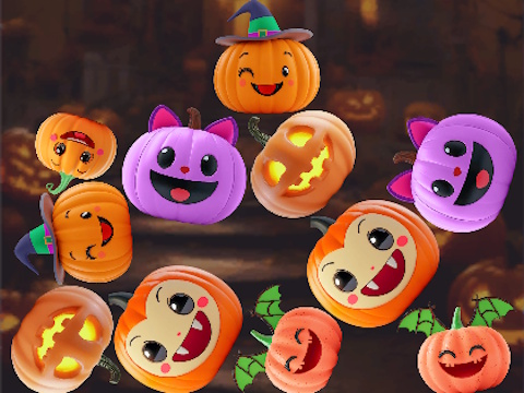 Leikur Sameina Connect Pumpkins: Halloween!  á netinu