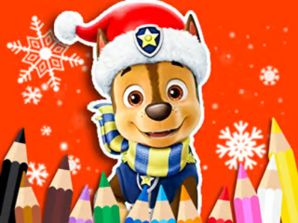 Leikur Litarbók: Paw Patrol jólin  á netinu