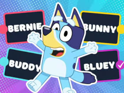 Leikur Kids Quiz: Bluey Super Fan Quiz á netinu
