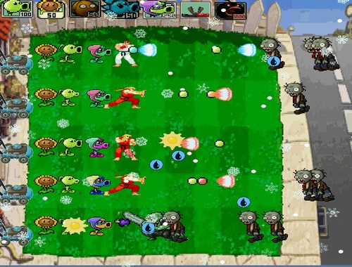 Leikur Street Fighter vs zombie  á netinu
