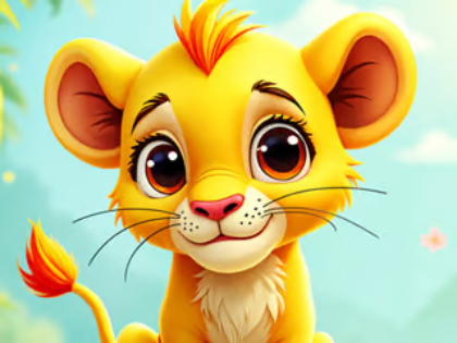 Leikur Jigsaw Puzzle: Baby Simba á netinu