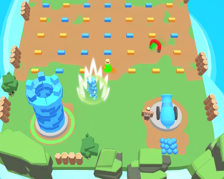 Leikur Tower Clash: Safnaðu múrsteinum  á netinu