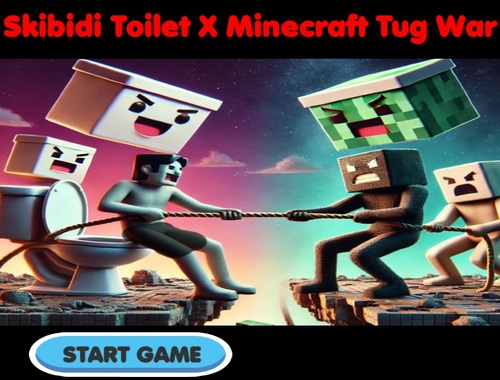 Leikur Skibidi salerni x minecraft dráttarstríð  á netinu