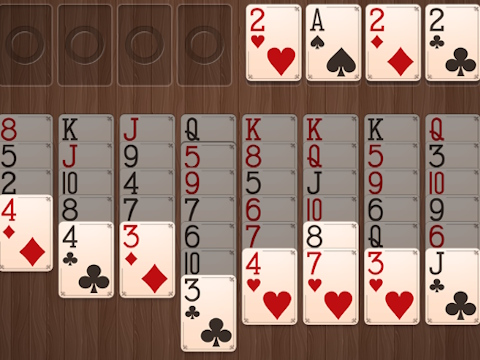 Leikur Wood Freecell á netinu