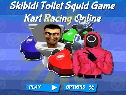 Leikur Skibidi salernis smokkfisk leikur Kart Racing á netinu  á netinu