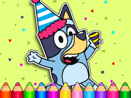Leikur Litarbók: Bluey's Birday  á netinu