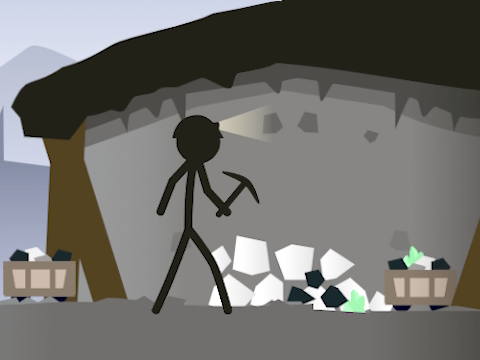 Leikur Stickman Mining Simulator á netinu