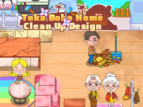 Leikur Toka boka Home Clean Up Design á netinu