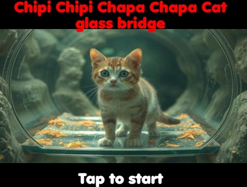 Leikur Chipi Chipi Chapa Chapa Cat Glass Bridge á netinu
