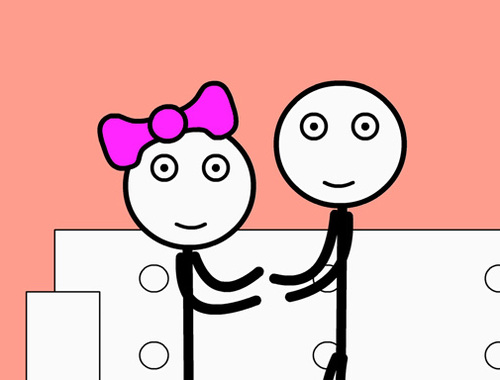 Leikur Stickman fangelsi og ást  á netinu