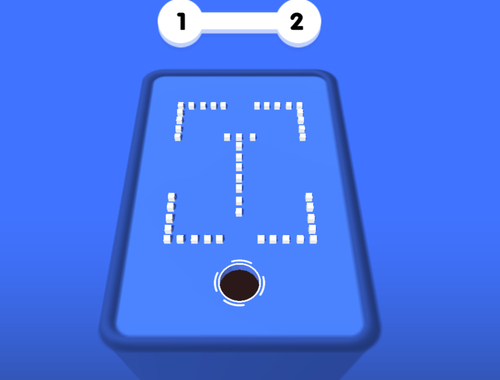 Leikur Hole 3D litblokk  á netinu