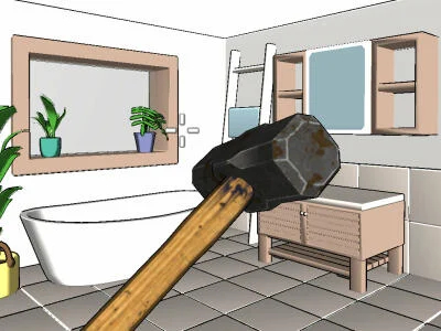 Leikur Mölva herbergið í sundur  á netinu