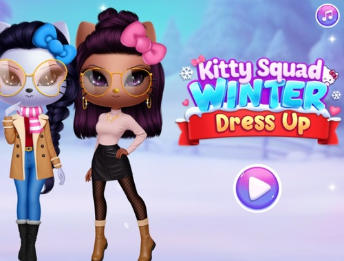 Leikur Kitty Squad vetrarklæðnaður upp  á netinu