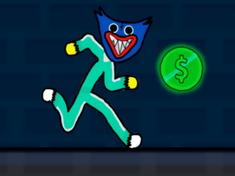 Leikur Stickman huggy 456 smokkfisk  á netinu