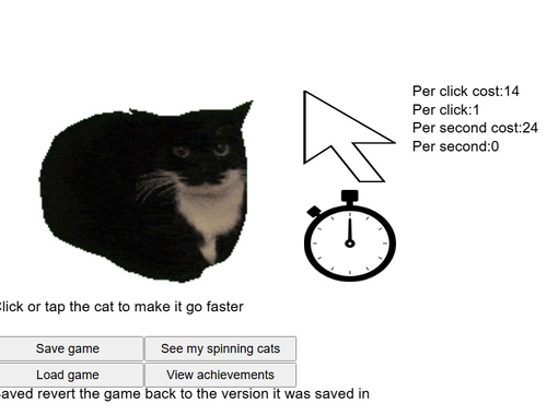 Leikur Spinning Cat Clicker  á netinu